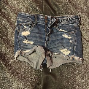 AE NEXT LEVEL HIGH-WAISTED DENIM SHORT SHORTS
